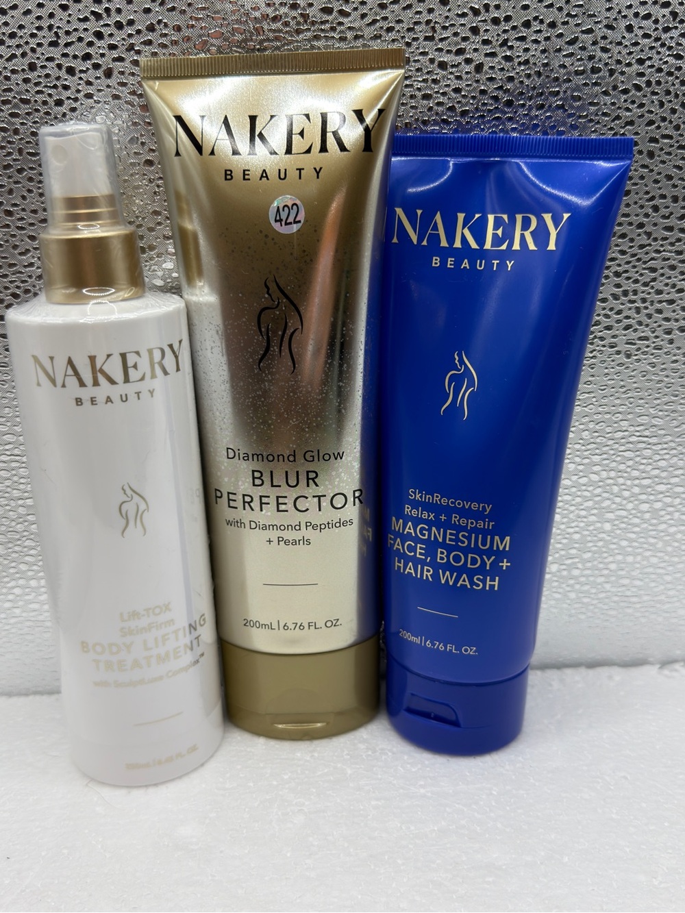 Nakery Beauty Trio - White, Gold & Blue Skincare Set